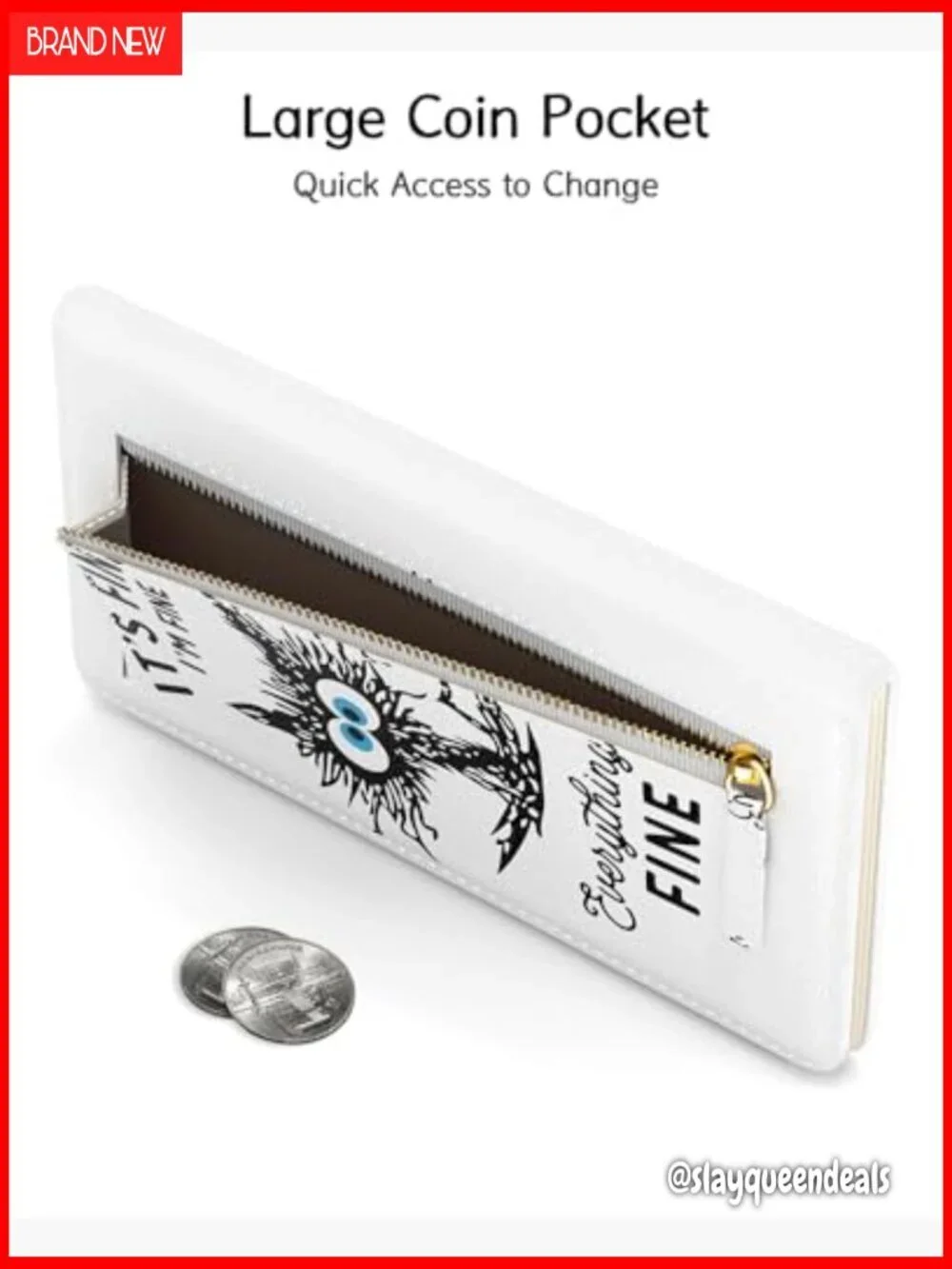 Slim RFID Wallet with 11 Card Slots & ID Window, PU Leather Bifold Clutch